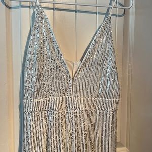 Sequin Wide Leg Jumpsuit